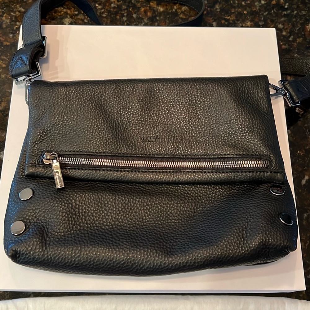 Hammitt Black Leather Crossbody Bag - medium